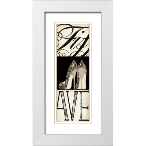 Fifth and Madison III White Modern Wood Framed Art Print with Double Matting by Fabiano, Marco