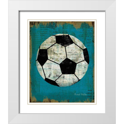 Ball IV White Modern Wood Framed Art Print with Double Matting by Mullan, Michael