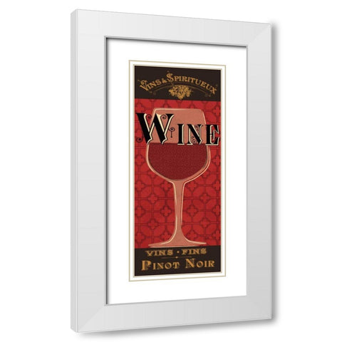 Red Label III White Modern Wood Framed Art Print with Double Matting by Pela Studio