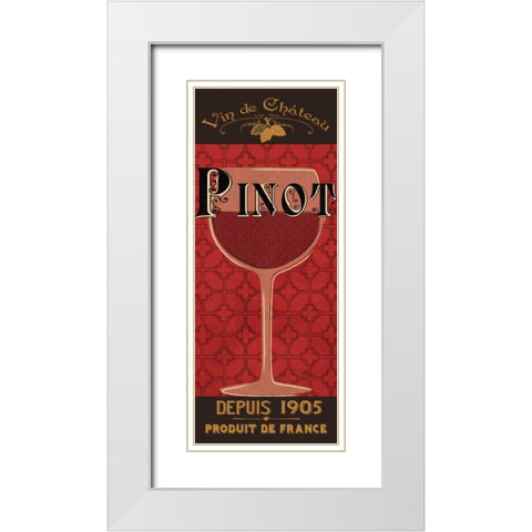 Red Label IV White Modern Wood Framed Art Print with Double Matting by Pela Studio