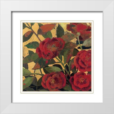 Abundant Roses I White Modern Wood Framed Art Print with Double Matting by Lovell, Kathrine