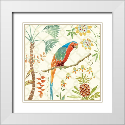 Tropical Paradise III White Modern Wood Framed Art Print with Double Matting by Brissonnet, Daphne