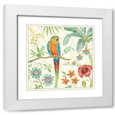 Tropical Paradise IV White Modern Wood Framed Art Print with Double Matting by Brissonnet, Daphne