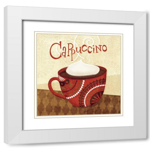 Cup of Joe II White Modern Wood Framed Art Print with Double Matting by Charron, Veronique