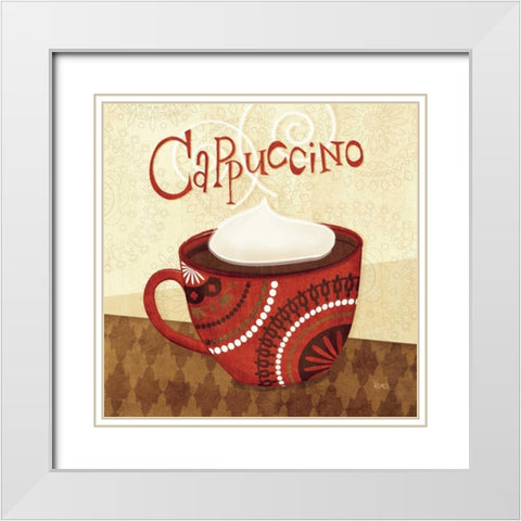 Cup of Joe II White Modern Wood Framed Art Print with Double Matting by Charron, Veronique