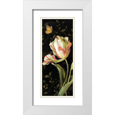 Jardin Paris Florals II White Modern Wood Framed Art Print with Double Matting by Nai, Danhui