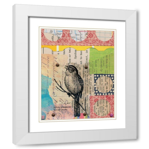Perched I White Modern Wood Framed Art Print with Double Matting by Prahl, Courtney
