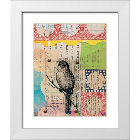 Perched I White Modern Wood Framed Art Print with Double Matting by Prahl, Courtney