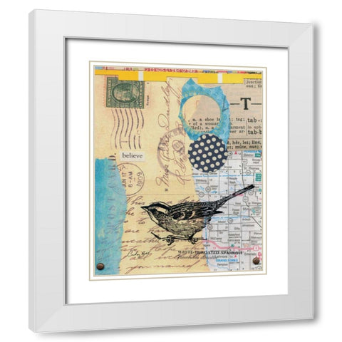 Perched II White Modern Wood Framed Art Print with Double Matting by Prahl, Courtney