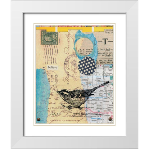 Perched II White Modern Wood Framed Art Print with Double Matting by Prahl, Courtney