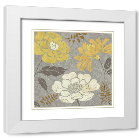 Morning Tone Gold II White Modern Wood Framed Art Print with Double Matting by Brissonnet, Daphne