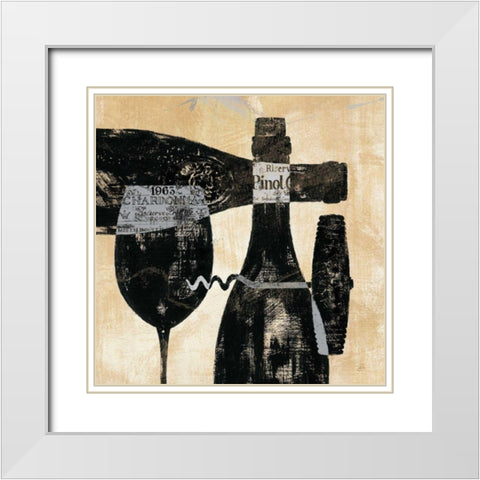 Wine Selection I White Modern Wood Framed Art Print with Double Matting by Brissonnet, Daphne