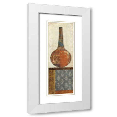 Indian Vessels I White Modern Wood Framed Art Print with Double Matting by Hershey, Moira
