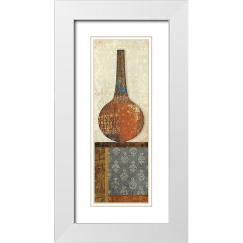 Indian Vessels I White Modern Wood Framed Art Print with Double Matting by Hershey, Moira