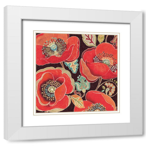 Moroccan Red IV White Modern Wood Framed Art Print with Double Matting by Brissonnet, Daphne