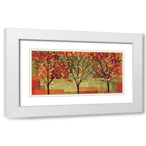 Watercolor Forest II White Modern Wood Framed Art Print with Double Matting by Charron, Veronique