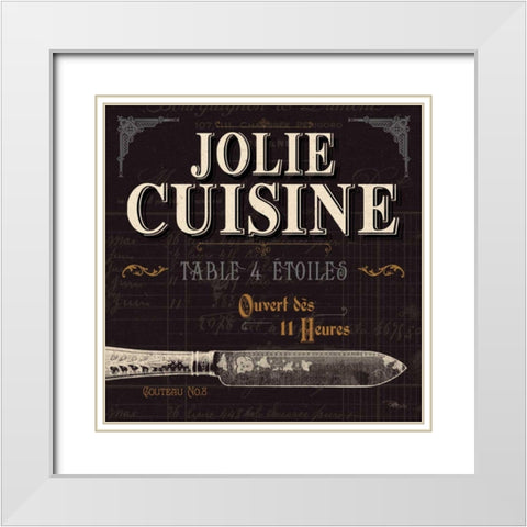 Flavors of France IV White Modern Wood Framed Art Print with Double Matting by Pela Studio