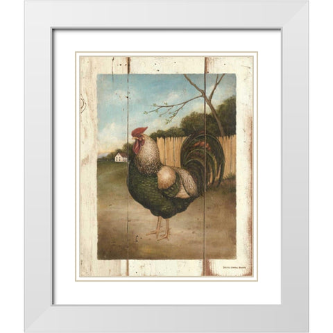 Aramis White Modern Wood Framed Art Print with Double Matting by Brown, David Carter
