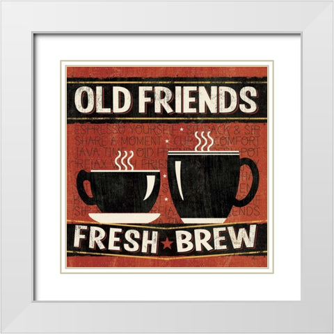 Coffee Roasters IV White Modern Wood Framed Art Print with Double Matting by Pela Studio