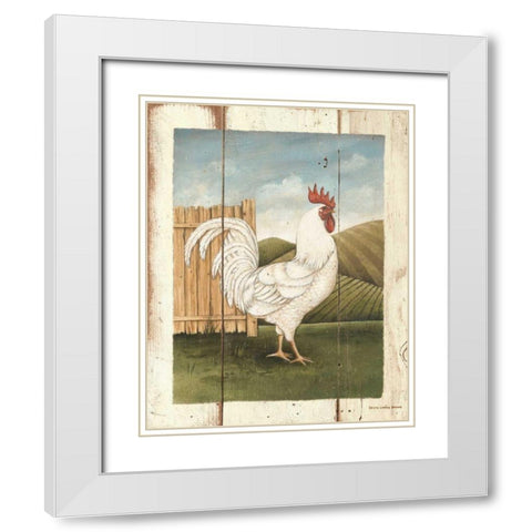 Athos White Modern Wood Framed Art Print with Double Matting by Brown, David Carter