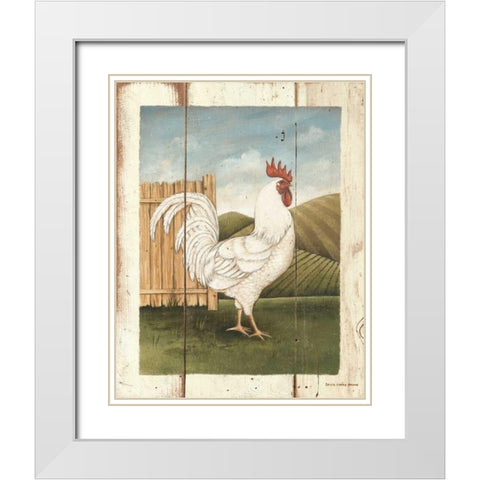 Athos White Modern Wood Framed Art Print with Double Matting by Brown, David Carter