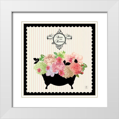 Bain du Jardin III White Modern Wood Framed Art Print with Double Matting by Studio Mousseau