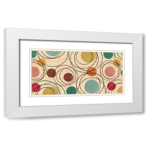 In the Round White Modern Wood Framed Art Print with Double Matting by Wild Apple Portfolio