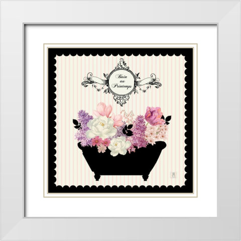Bain du Jardin II White Modern Wood Framed Art Print with Double Matting by Studio Mousseau