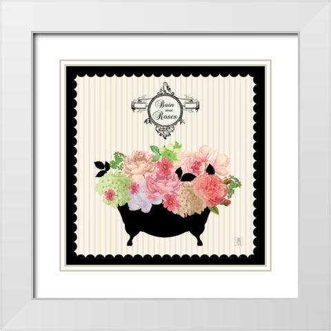 Bain du Jardin III White Modern Wood Framed Art Print with Double Matting by Studio Mousseau