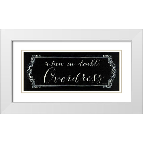 Overdress White Modern Wood Framed Art Print with Double Matting by Adams, Emily