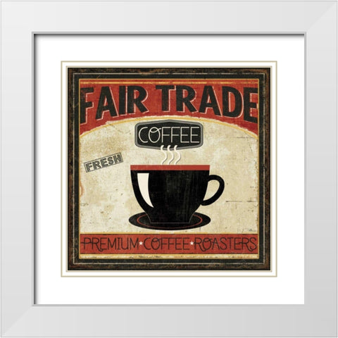 Coffee Roasters I White Modern Wood Framed Art Print with Double Matting by Pela Studio