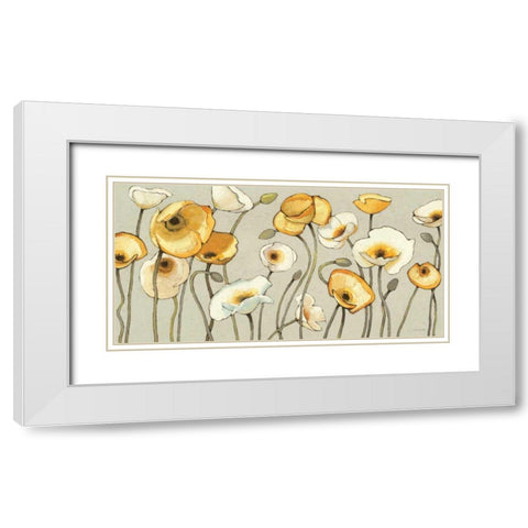 Jaune Gris I White Modern Wood Framed Art Print with Double Matting by Novak, Shirley