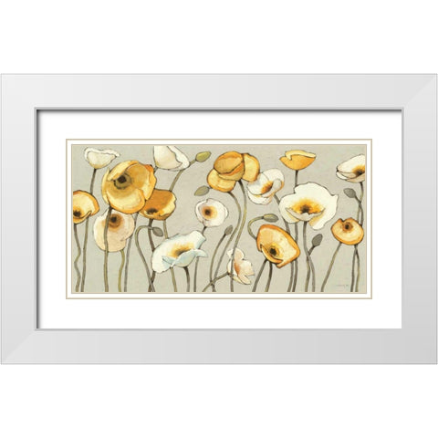 Jaune Gris I White Modern Wood Framed Art Print with Double Matting by Novak, Shirley