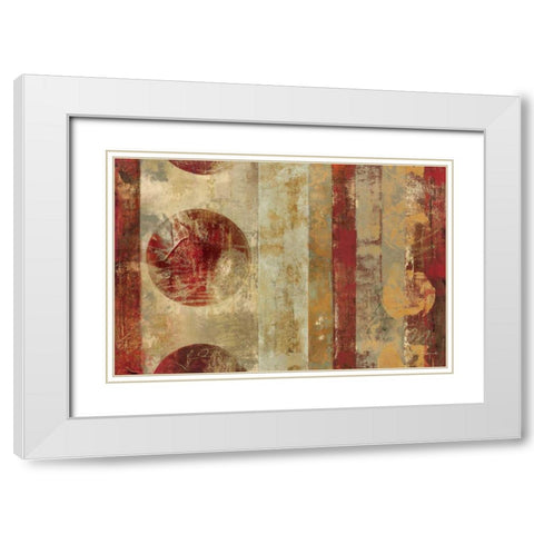 Caribbean Sunrise White Modern Wood Framed Art Print with Double Matting by Silva, Roque