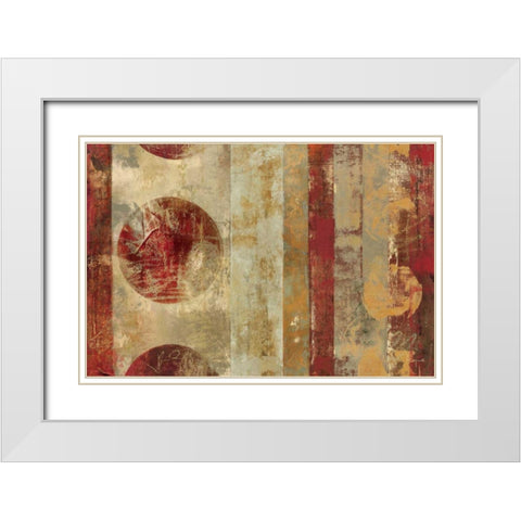 Caribbean Sunrise White Modern Wood Framed Art Print with Double Matting by Silva, Roque