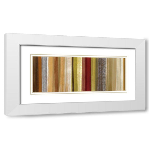 Woven Memories Panel I White Modern Wood Framed Art Print with Double Matting by Wild Apple Portfolio