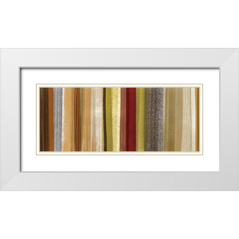 Woven Memories Panel I White Modern Wood Framed Art Print with Double Matting by Wild Apple Portfolio