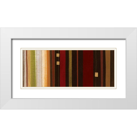 Woven Memories Panel II White Modern Wood Framed Art Print with Double Matting by Wild Apple Portfolio
