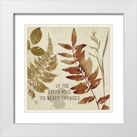 Leaves of Inspiration III White Modern Wood Framed Art Print with Double Matting by Studio Mousseau