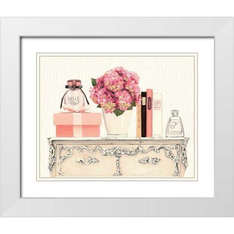 Parfum Chic II White Modern Wood Framed Art Print with Double Matting by Fabiano, Marco