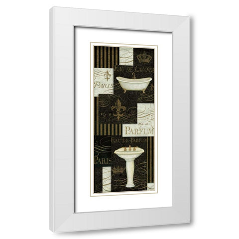 Bain De Luxe Collage I White Modern Wood Framed Art Print with Double Matting by Brissonnet, Daphne