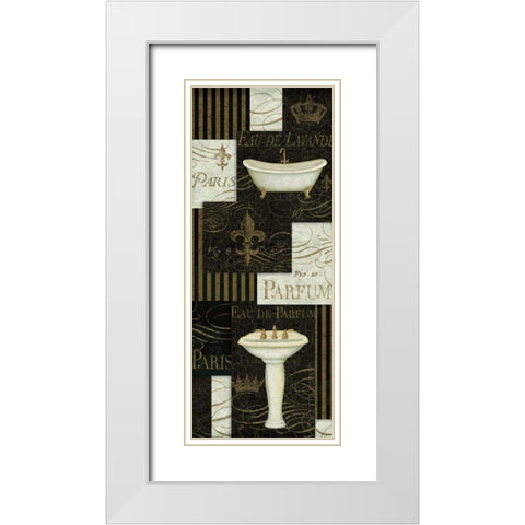 Bain De Luxe Collage I White Modern Wood Framed Art Print with Double Matting by Brissonnet, Daphne