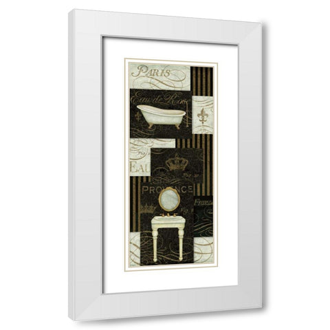 Bain De Luxe Collage II White Modern Wood Framed Art Print with Double Matting by Brissonnet, Daphne