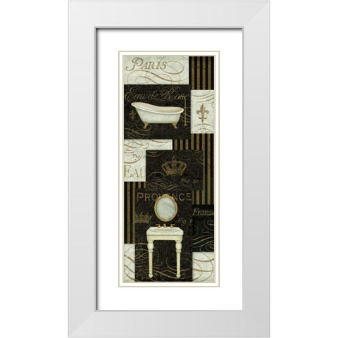 Bain De Luxe Collage II White Modern Wood Framed Art Print with Double Matting by Brissonnet, Daphne