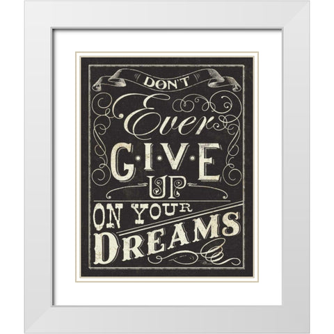 Life and Dreams I White Modern Wood Framed Art Print with Double Matting by Pela Studio