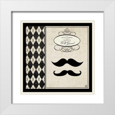 Gentleman II White Modern Wood Framed Art Print with Double Matting by Studio Mousseau