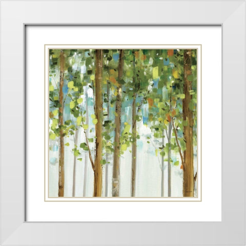 Forest Study II White Modern Wood Framed Art Print with Double Matting by Audit, Lisa