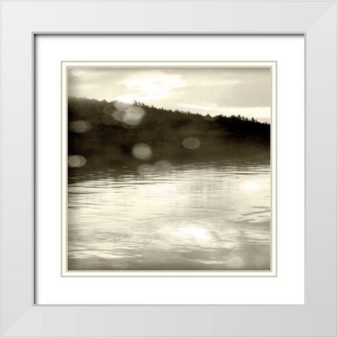 Twilight Dock I White Modern Wood Framed Art Print with Double Matting by Schlabach, Sue