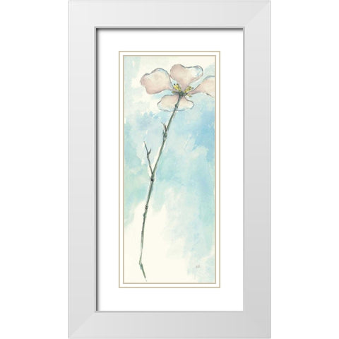 Solitary Dogwood I White Modern Wood Framed Art Print with Double Matting by Paschke, Chris
