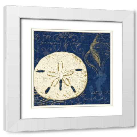 Coastal Moonlight III White Modern Wood Framed Art Print with Double Matting by Pela Studio